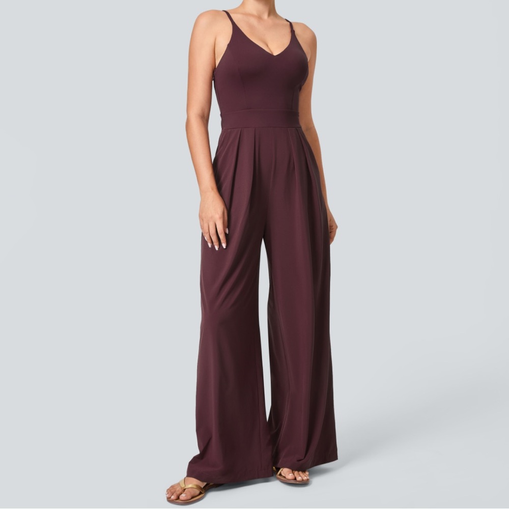 Halara Burgundy Jumpsuit